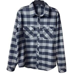 Kuiu Field Flannel Mens Size Large Gunmetal Buffalo Check Heavy Weight